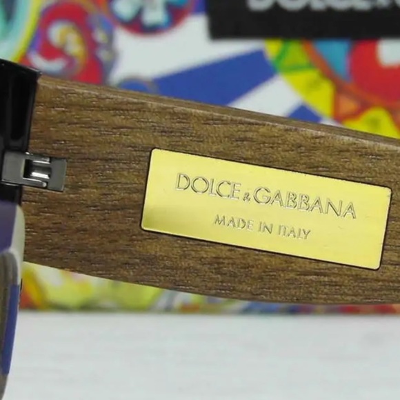 Dolce&Gabbana Cat Eye Horse Emblem Sunglasses Colorful Arms Handmade Areas NWT - Picture 12 of 16